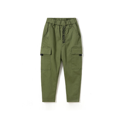 

One Beihuangcheng Boys Trousers Trend 2019 Spring Workwear Loose Casual Pants Cotton Fashion Sports Wind 1119112056 Army Green 120cm