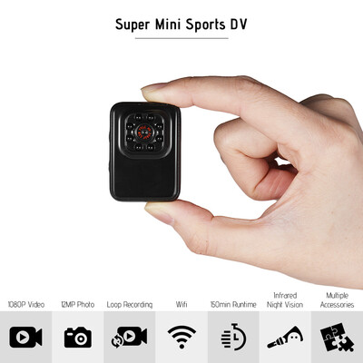 

R3 WiFi 1080P HD Mini Sports DV Action Camera Camcorder Car DVR Video Recorder with Night Vision Mounting Set