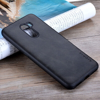 

for xiaomi pocophone f1 case Luxury Vintage leather cover phone case for Xiaomi Pocophone F1 funda coque capa Business style