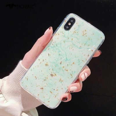 

Tronsnic Glitter Phone Case for iPhone X XS Colorful Gold Foil Cases Pink Blue Green Purple Covers Luxury Hot