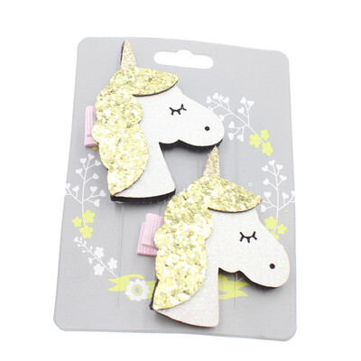 

Cartoon Animal Hair Clip Kid Lovely Glitter Unicorn Hairpin Children Cute Hairgrip Hair Accessories Gift