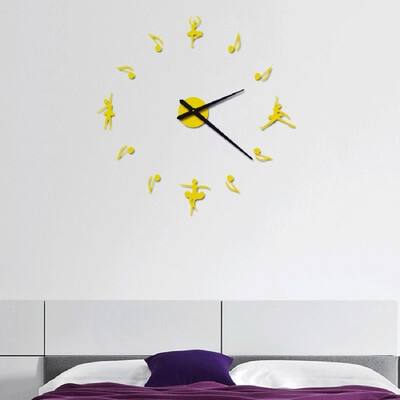 

Acrylic Mirror Wall Clock Dance DIY Still Life Home Decoration Living