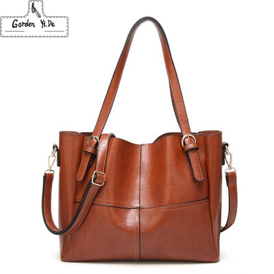 

Lady Vintage PU Shoulder Bag 2019 New Female Big Causal Tote Bags Women Handbags Bolsa Feminina Preta Sac A Main Drop shipping