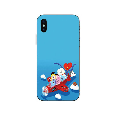 

BTS Bangtan Boys cartoon BT21 Soft Silicone Painting Case For Apple iPhone 6 6s 7 8 Plus X XR XS Max Soft TPU Printed Cover