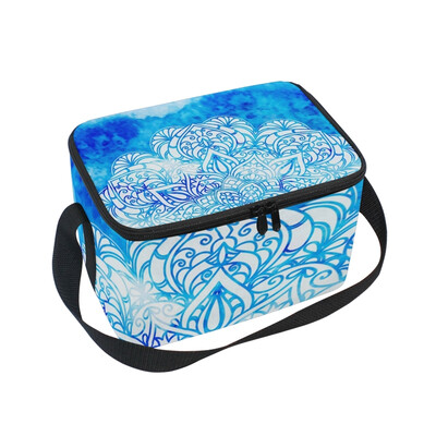 

ALAZA Decorative Mandala Lunch Box Insulated Lunch Bag Large Cooler Tote Bagfor Men Women
