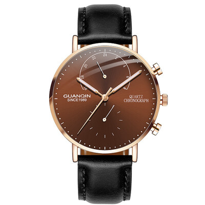 

Mens Watches GUANQIN Top Brand Chronograph Luminous Clock Luxury Men Business Creative Mesh Strap Quartz Watch relogio masculino