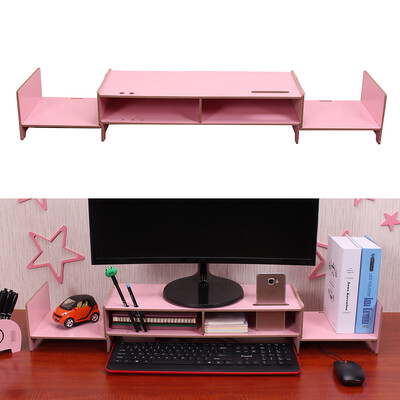 

DIY Multipurpose Monitor Stand Riser Large Desk Organizer Wood Transformable Design for Office School Home