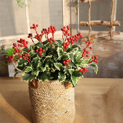 

Christmas Red Berries Artificial Flower Home Party Wedding Decorations Artificial Flower