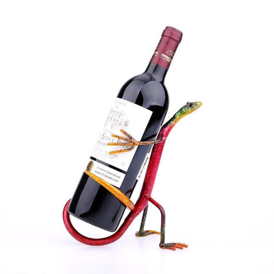

TOOARTS Gecko wine rack Wine shelf Metal sculpture Practical sculpture Home decoration Interior decoration Crafts