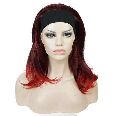 

StrongBeauty Medium Blonde Highlights Natural Slight Waves Heat Ok Synthetic HEADBAND Wig COLOUR CHOICES
