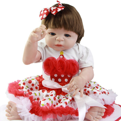 

Newborn Doll 23" 57 cm Reborn Babies Doll Full Body Silicone Lifelike Princess Baby Toy For Kid Birthday Gift Baby Reborn Memina