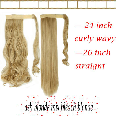 

17-23 Inch 3 Types Clip In Hair Extensions Pony Tail Wrap Around Ponytail