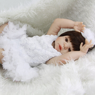 

27cm Baby Dolls be Sleeping Mini Full Silicone Doll Reborn Baby with Yellow Cloth Painted Hair Free Shipping Girl or Boy Gifts