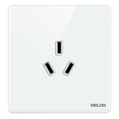 

Delixi DELIXI switch socket panel 16A three-hole air conditioning socket porcelain white color glass plate