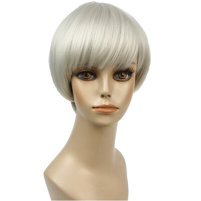 

StrongBeauty Short Soft White Blonde Wig heat freindy Synthetic Full Wig