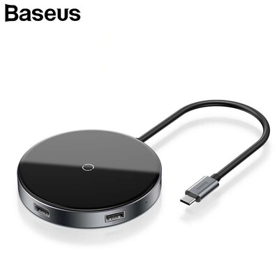 

Baseus 6 in 1 Wireless Charger&Type-c Computer HUB adapter USB 30 USB20 for Macbook Pro Qi Wireless Charging For Phone