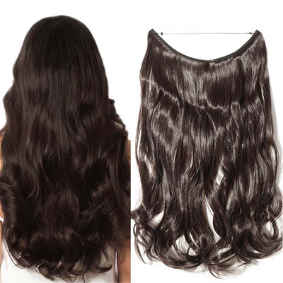 

Miracle Translucent Invisible Wire Fish Line on Clip in Hair Extensions 20-24 Inch Straight Wavy Curly Synthetic Hairpieces
