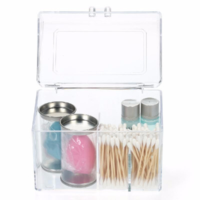 

Transparent Cotton Pads Storage Box Makeup Cotton Storing Case Facial Puff Facial Cotton Organizers Flip Type Storage Box Multiple
