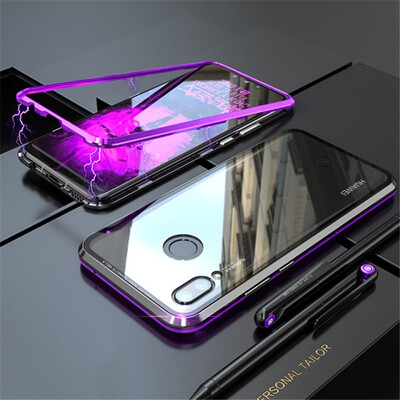 

Luxury Magnetic Flip Case For Huawei Nova 3 Case Nova3i Cover Magnet Metal Bumper Tempered Glass Cover For Huawei Nova 3 3i Case