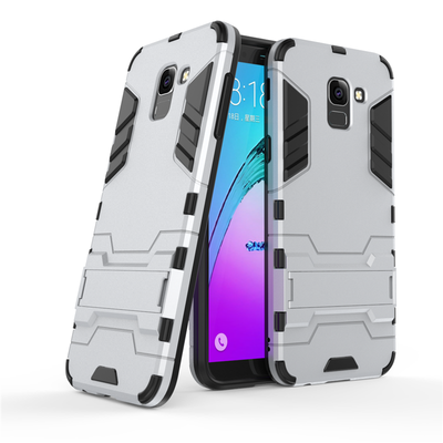 

Goowiiz Phone Case For Samsung Galaxy J4 2018 EuropeanJ6 2018 European Armor PCTPU Silicone Hard Bracket Double Protection