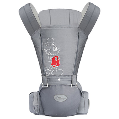 

Disney Mummy Mummy waist stool four seasons multi-function shoulder baby carrier baby waist stool C03 child single stool holding Mickey gray 161