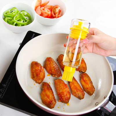 

Silicone Honey Oil Bottle with Brush for Barbecue Cooking Baking Pancake BBQ Tools Kitchen Gadgets