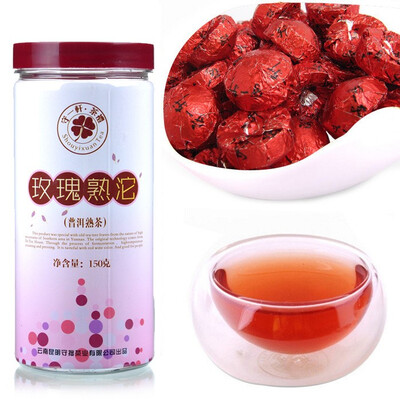 

160gbox China Yunnan Oldest Puerh Ripe Rose Puer Black Tea Detoxification Beauty Lost Weight Green Food