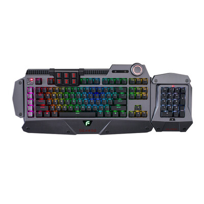 

DEARMO F4 Cherry original cherry shaft black axis mechanical keyboard RGB colorful backlight PBT key cap separable modular mechanical keyboard deep gray