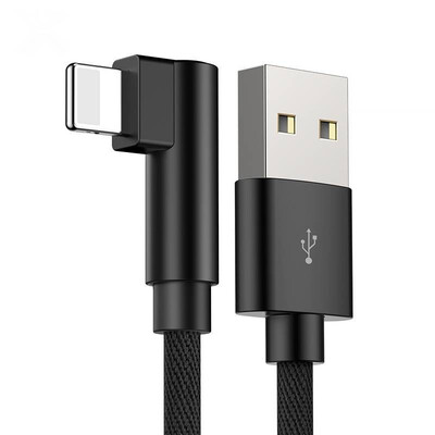 

Type Charging Cable 90 Degree Nylon USB Cable for IPhone X 6 6s 7 8 Fast Charging Cable