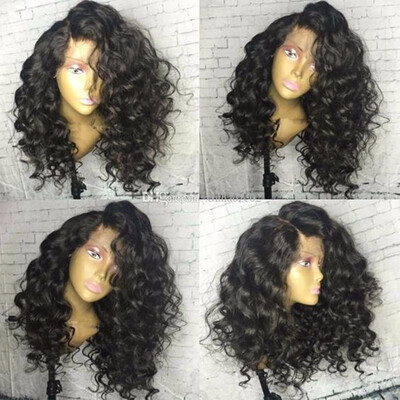 

Brazilian Virgin Short Curly Lace Front Human Hair Wigs For Women Pre-Plucked Remy Wavy Virgin Hair Bob Wig With Baby Hair