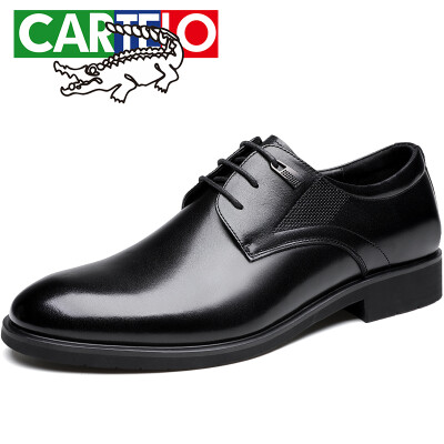 

Cartier crocodile CARTELO British mens first layer leather shoes breathable wear low to help tie business dress leather shoes male 8277 black 40