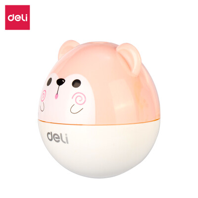 

Deli deli student cartoon tumbler pencil sharpener pencil sharpener pencil sharpener pink 0522