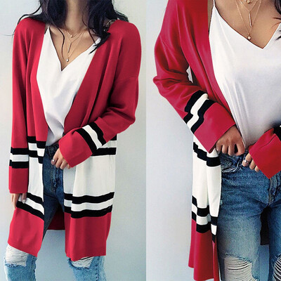

Women Long Sleeve Knitted Plus Pockets Cardigan Sweater Outwear Coat Jacket