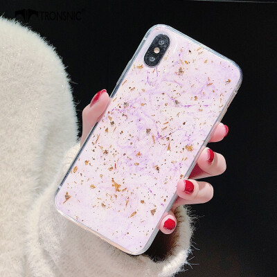 

Tronsnic Glitter Phone Case for iPhone X XS Colorful Gold Foil Cases Pink Blue Green Purple Covers Luxury Hot