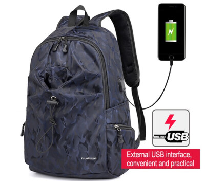 

40L Multi function USB charging mens 15 inch Notebook Backpack student bag for youth hiking leisure travel water bag backpack