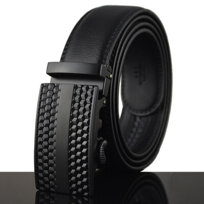 

xsby Dress Belts for MenBusiness Ratchet Genuine Leather Belt Automatic Buckle