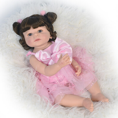 

23 57 cm Reborn Baby Doll Toys Realistic Full Vinyl Body Princess Girl Baby Doll For Childrens Day Gifts Waterproof