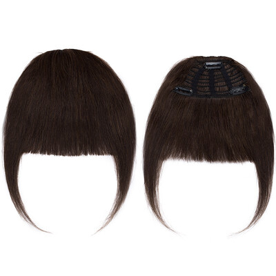 

Clips in Hair Bangs Fringe Air Fringe 100 Human Hair Extensions Clip On Bang Topper Straight Hairpieces