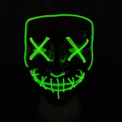 

Halloween Mask LED Light Up Party Masks The Purge Election Year Great Funny Masks Festival Cosplay Costume Supplies Glow In Dark