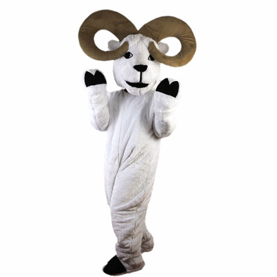

LangtengWhite Goat Antelope Mascot Cartoon Costume Cosplay Party Halloween Christmas Festival Performance