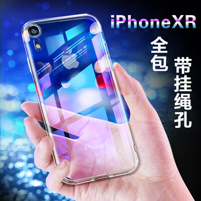 

ESCASE Apple iPhoneXR mobile phone case set of airbags true glass 61-inch transparent all-inclusive anti-fall German Bayer anti-yellowing vibrato with the same paragraph XS1 high transparent upgrade version