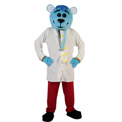 

LangtengBlue Mouse Doctor Mascot Costume Cartoon Cosplay Party Halloween Christmas Festival Performance