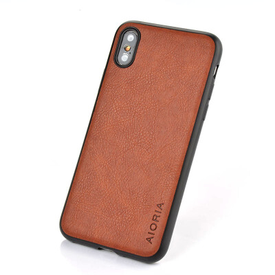 

Case for iphone xr x xs max funda luxury Vintage Leather skin with silicone capa for iphone xr x xs max case phone cover coque