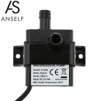 

Anself Ultra-quiet Mini DC12V 9W Micro Brushless Water Oil Pump Waterproof Submersible Fountain Aquarium Circulating 300LH Lift 4