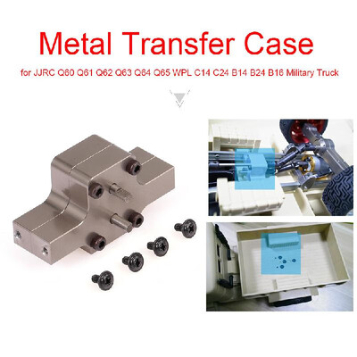 

Upgrade RC Car Metal Transfer Case for JJRC Q60 Q61 Q62 Q63 Q64 Q65 WPL C14 C24 B14 B24 B16 Military Truck