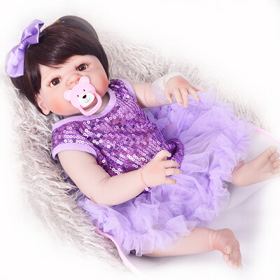 

23 57 cm Full Silicone Reborn Dolls Lifelike Princess Baby Alive Doll For Girl Childrens Day Gift Kid Birthday Present
