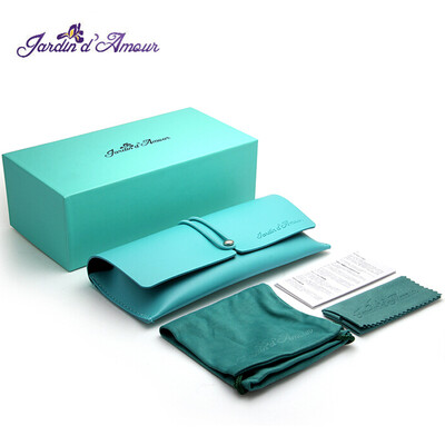 

Jardin damour JA sunglasses glasses case retro glasses holster portable soft leather Tiffany blue sunglasses travel scratch-resistant glasses bags JAPJKBKS BU large 172