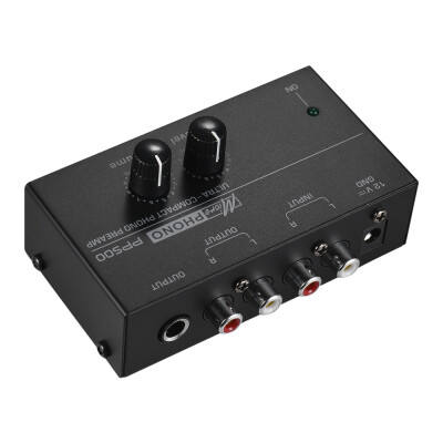 

Ultra-compact Phono Preamp Preamplifier with Level & Volume Controls RCA Input & Output 14" TRS Output Interfaces