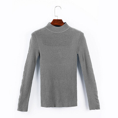 

CANVAUS Spring Autumn Women Sexy Slim Elastic Pullover Turtleneck Long Sleeve Knitted Wool Sweater Tops FS145A