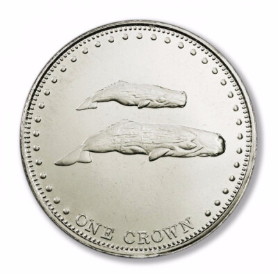 

38mm Whales Crown Tristan da Cunha Humpback 2008 Commemorative Jubilee Coin